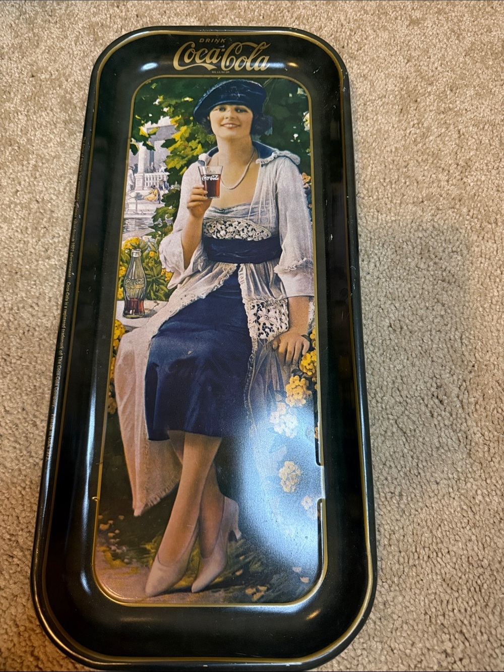 Vintage 1973 Reproduction Of The Original 1921 Coca-cola Serving Tray